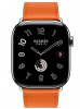 Apple Watch Hermes Series 11 46mm Silver Titanium Case with Single Tour, Orange