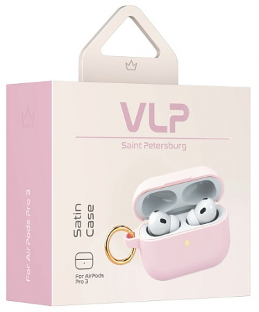 Силиконовый чехол VLP Satin Case для AirPods Pro 3, розовый (1051128)