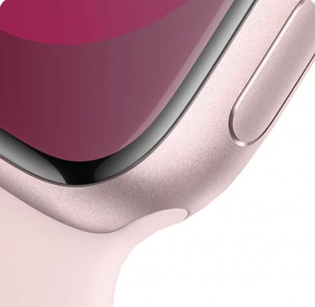 Apple Watch Series 9 41mm Pink Aluminum Case with Sport Band, Pink