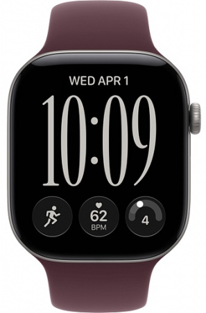 Умные часы Apple Watch Series 12 46mm Space Gray Aluminum Case with Sport Band Burgundy