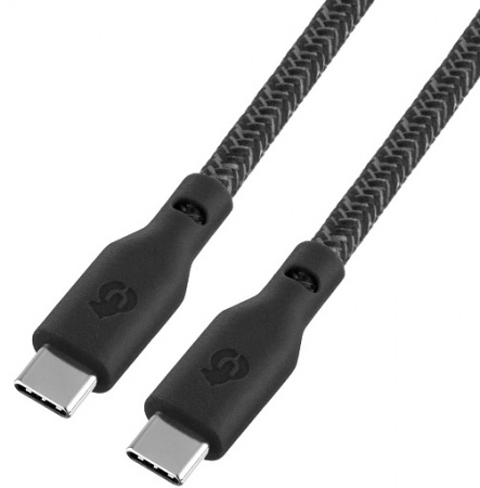 Кабель uBear Trend Cable USB-C — USB-C, 2.4 м., 140W, нейлон черный